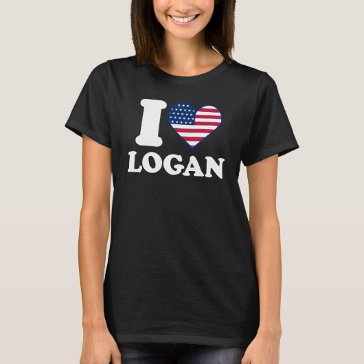 I love Logan IハートLogan Tシャツ (正面)