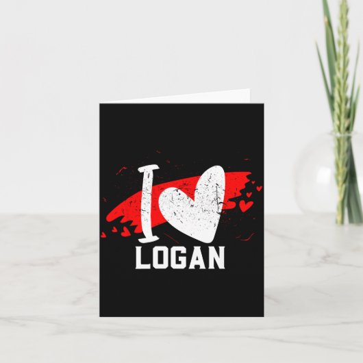I Love Logan I Heart Logan  カード (正面)