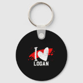 I Love Logan I Heart Logan  キーホルダー (正面)