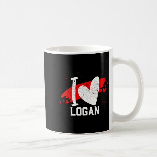 I Love Logan I Heart Logan コーヒーマグカップ (右)