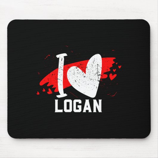 I Love Logan I Heart Logan  マウスパッド (正面)