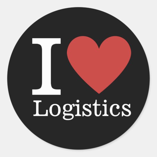 I ❤️ Love Logistics (for Employees) CUSTOM ラウンドシール (正面)