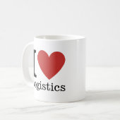I Love ❤️ Logistics - Logistics Dept. MUG コーヒーマグカップ (正面左)