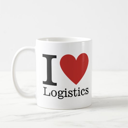 I Love ❤️ Logistics - Logistics Dept. MUG コーヒーマグカップ (左)