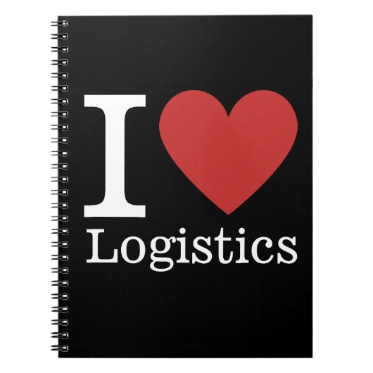 I Love ❤️ Logistics - Logistics Dept. NOTEBOOK ノートブック (正面)