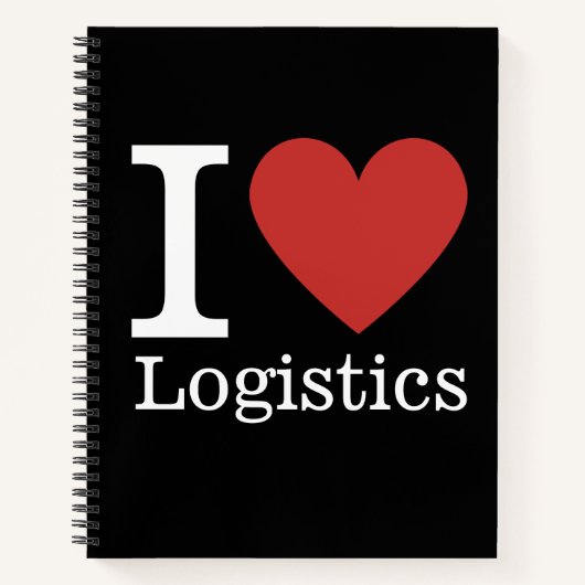 I Love ❤️ Logistics - Logistics Dept. NOTEBOOK ノートブック (正面)