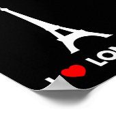 I Love London -エッフェルタワーのポスター ポスター (角)