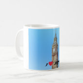 I Love London Mug – Big Ben Illustration Souvenir  コーヒーマグカップ (正面左)