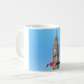I Love London Mug – Big Ben Illustration Souvenir コーヒーマグカップ (正面左)