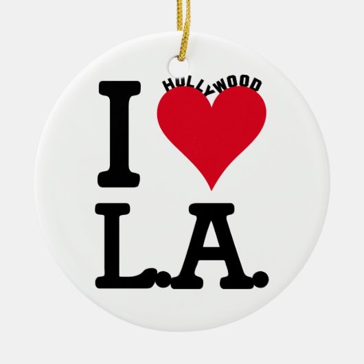 I LOVE LOS ANGELES セラミックオーナメント (正面)
