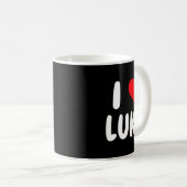 I Love Luke - Heart - Name  コーヒーマグカップ (正面右)