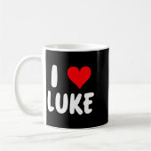 I Love Luke - Heart - Name  コーヒーマグカップ (左)