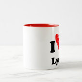 I love Lyon ツートーンマグカップ (中央)