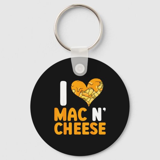 I Love Mac N' Cheese Funny Mac And Cheese  キーホルダー (正面)