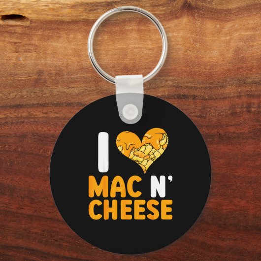 I Love Mac N' Cheese Funny Mac And Cheese  キーホルダー (正面)