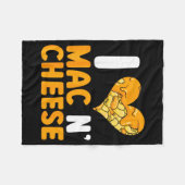 I Love Mac N' Cheese Funny Mac And Cheese  フリースブランケット (正面(横))