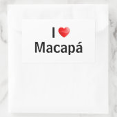 I love Macapá 長方形シール (バッグ)
