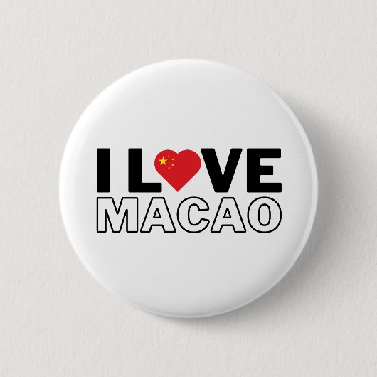 I LOVE MACAU - For real Macanese! 缶バッジ (正面)