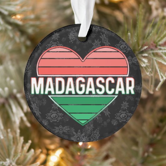 I Love Madagascar，マダガスカルハート オーナメント (ツリー)