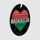 I Love Madagascar，マダガスカルハート オーナメント (正面)