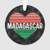 I Love Madagascar，マダガスカルハート オーナメント (正面)