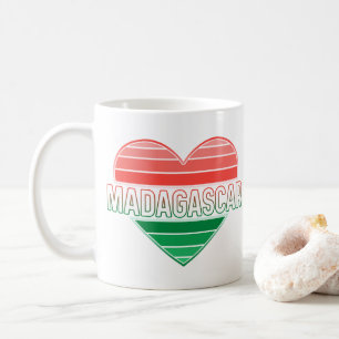 I Love Madagascar,マダガスカルハート コーヒーマグカップ