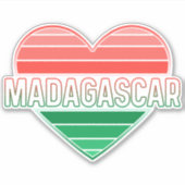 I Love Madagascar，マダガスカルハート シール (正面)