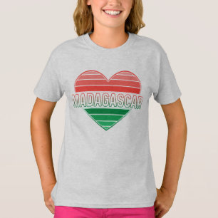 I Love Madagascar,マダガスカルハート Tシャツ