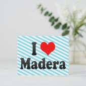I Love Madera、統一された州 ポストカード (スタンド正面)