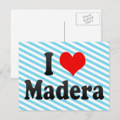 I Love Madera、統一された州 ポストカード (正面/裏面)