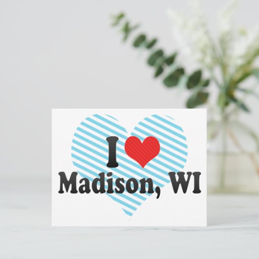 I Love Madison, WI ポストカード (スタンド正面)