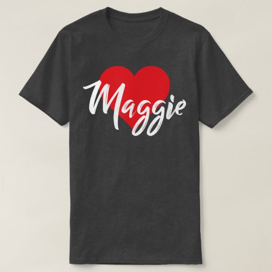 I Love Maggie First Name Tshirt I Heart Named Tシャツ (デザイン正面)
