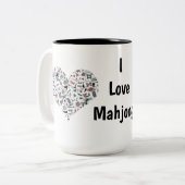 I Love Mahjong Mug ツートーンマグカップ (正面左)