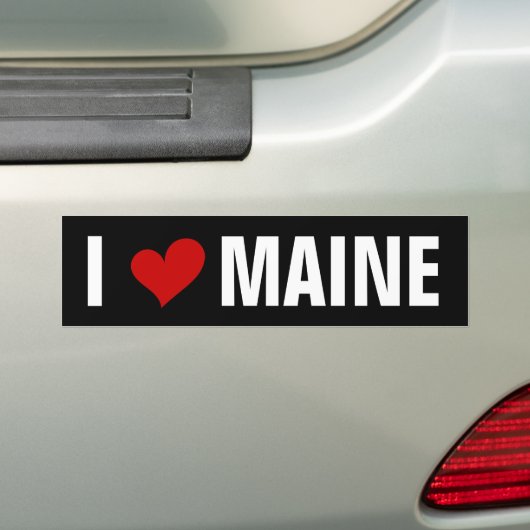 I LOVE MAINE バンパーステッカー (車上)
