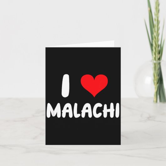 I Love Malachi - Heart - Name  カード (正面)