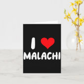 I Love Malachi - Heart - Name  カード (黄色い花)