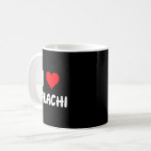I Love Malachi - Heart - Name  コーヒーマグカップ (正面左)