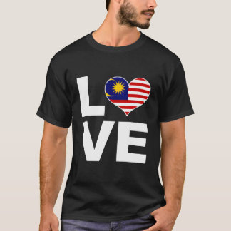 I Love Malaysia – マレーシアハート国旗 Tシャツ