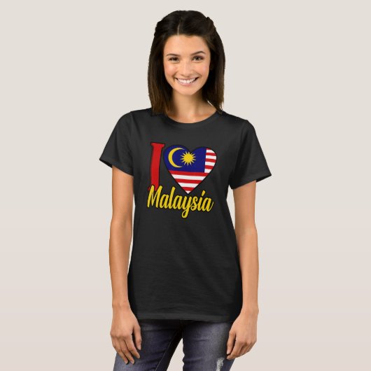I Love Malaysia Flag Tシャツ (正面フル)