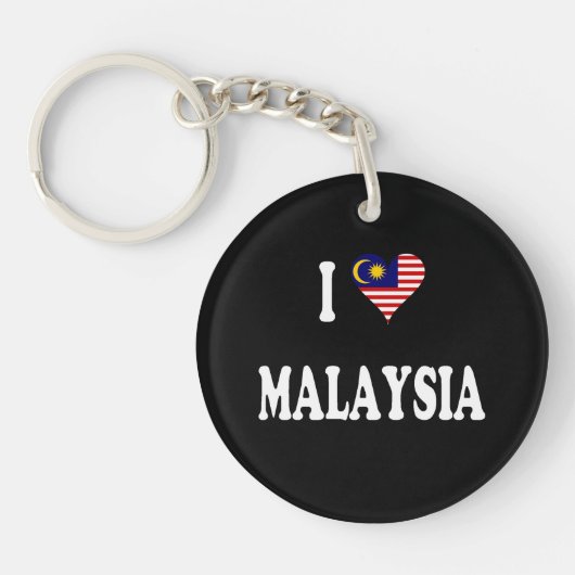 I Love Malaysia, heart-shaped flag, キーホルダー (正面)