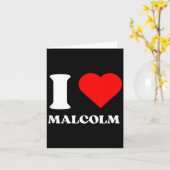 I Love Malcolm I Heart Malcolm Name Y2k Valentines カード (黄色い花)