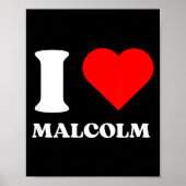 I Love Malcolm I Heart Malcolm Name Y2k Valentines ポスター (正面)