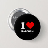 I Love Malcolm I Heart Malcolm Name Y2k Valentines 缶バッジ (正面&裏面)