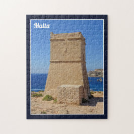 I Love Malta Għajn Tuffieħa Watchtower Golden Bay ジグソーパズル