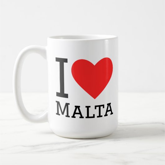 I love Malta square sticker コーヒーマグカップ (左)