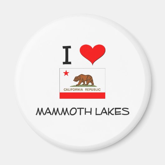 I Love MAMMOTH LAKESカリフォルニア マグネット (正面)