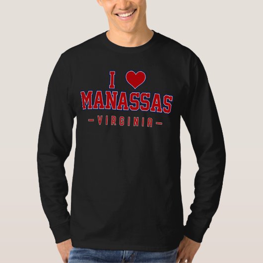 I Love Manassas Virginia Tシャツ (正面)