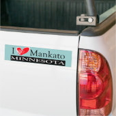 I Love Mankato Minnesota バンパーステッカー (トラック上)