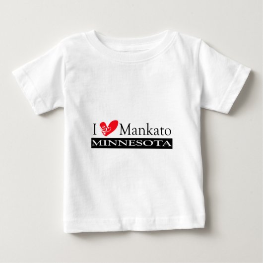I Love Mankato Minnesota ベビーTシャツ (正面)