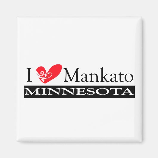 I Love Mankato Minnesota マグネット (正面)